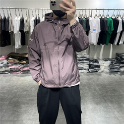 Outdoor hooded sun protection jacket men's summer American commuter loose commuter fashion jacket ບາງໆ casual jacket ຄູ່ນ່ຶ