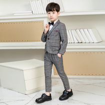 Childrens small suits suit autumn and winter plus suede thickened boy host speech gown boy wedding flower boy handsome