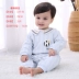 Quần áo sơ sinh cho bé mùa thu đông dày Quần áo sơ sinh cotton ấm cho bé sơ sinh 0-3 tháng mùa đông jumsuit nhung trẻ em Áo liền quần