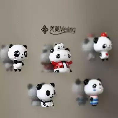 Panda refrigerator stickers Creative magnet stickers Cute three-dimensional post-it notes stickers Characteristic blackboard stickers Safety and environmental protection resin stickers
