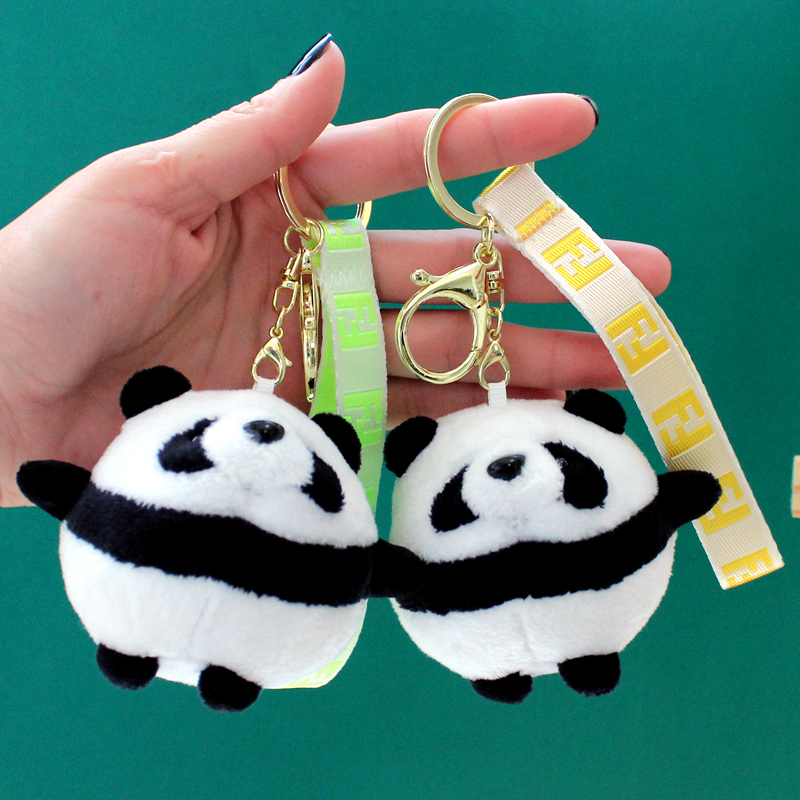 Chengdu souvenir plush toy doll stupid panda wrist keychain cute panda bag pendant