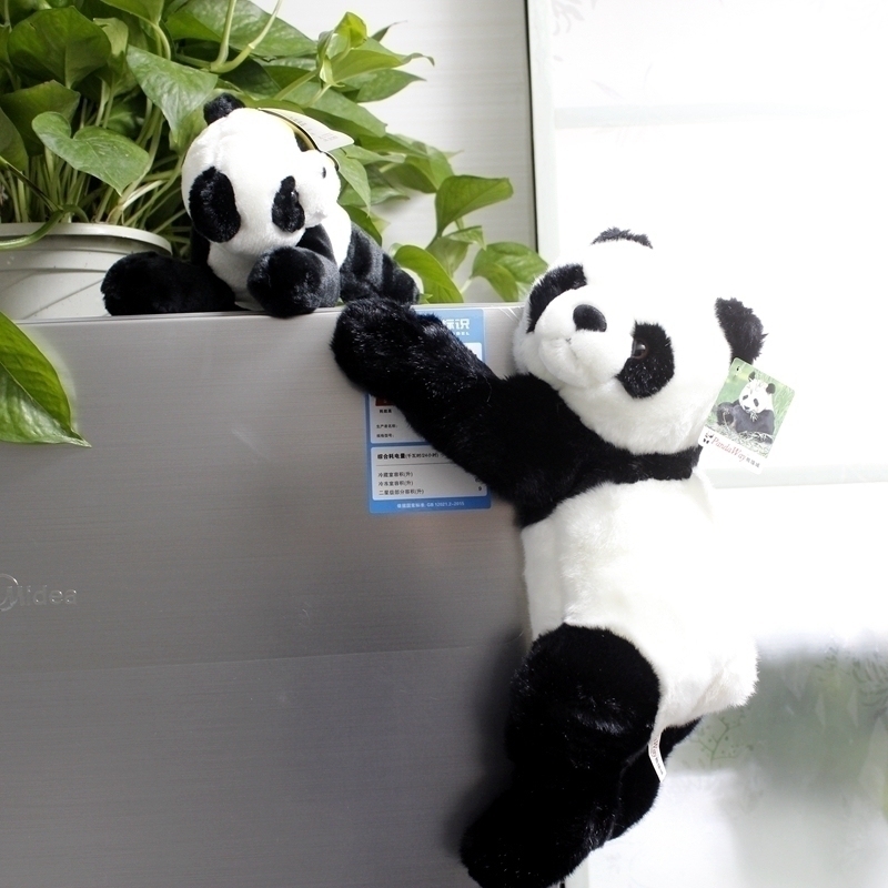 Panda Living Museum Hug Panda Plush Doll Magnetic Fridge Sticker Climbing Tree Home Sichuan Travel Gifts