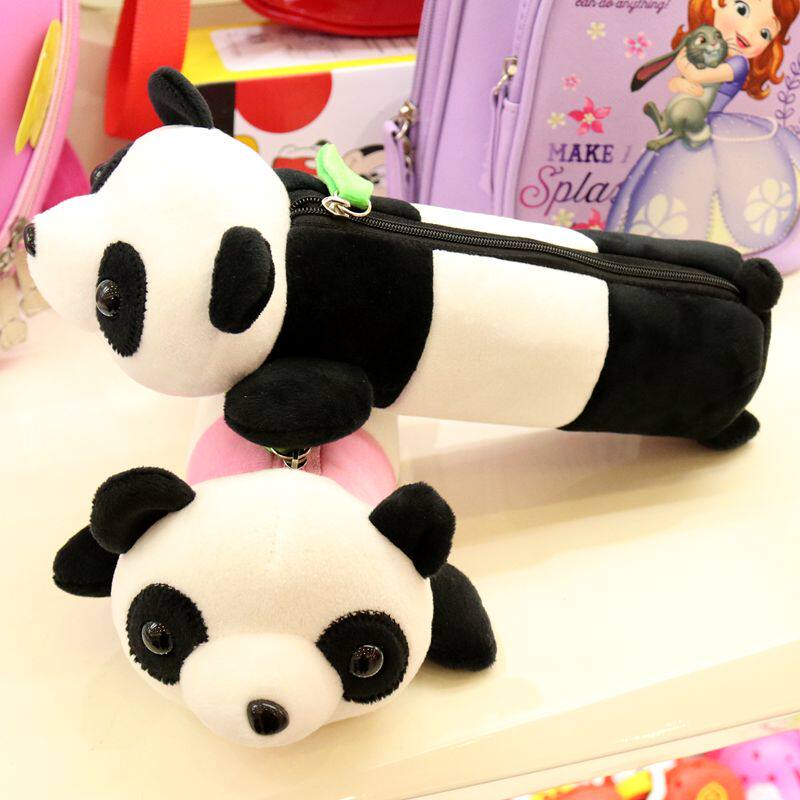 Plush panda pen bag panda base commemorative small gifts children's stationery cute student school supplies stationery
