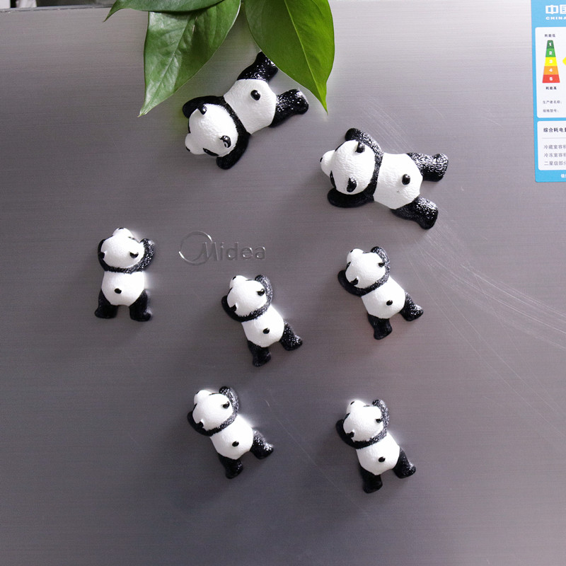 Creative obedient panda refrigerator sticker resin doll magnet magnetic sticker Sichuan Chengdu base with the same commemorative gift