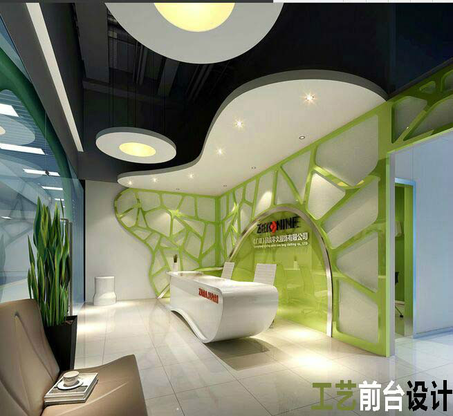 New product front desk reception desk special-shaped bar bright light company paint cash register Shanghai craft office furniture