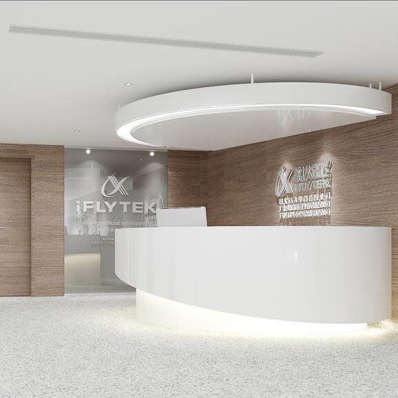 Curved Front Desk Reception Desk Image Desk Stylish Round Welcome