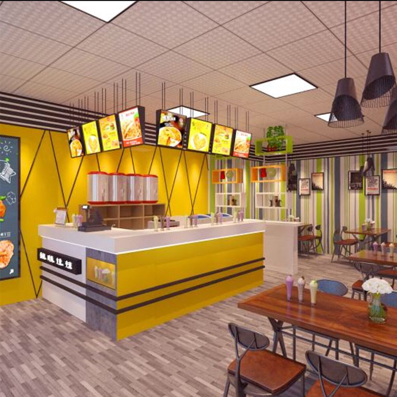 Milk tea shop bar cashier counter simple modern burger shop custom-made