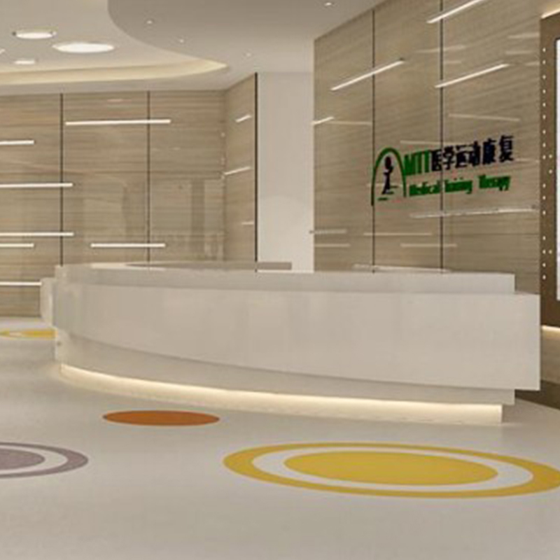 Special-shaped painted paint front desk reception desk, corporate Hall, round bar, desk, curved consultation desk, service desk, customized