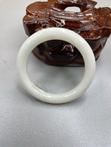 Blue field jade white round bracelet