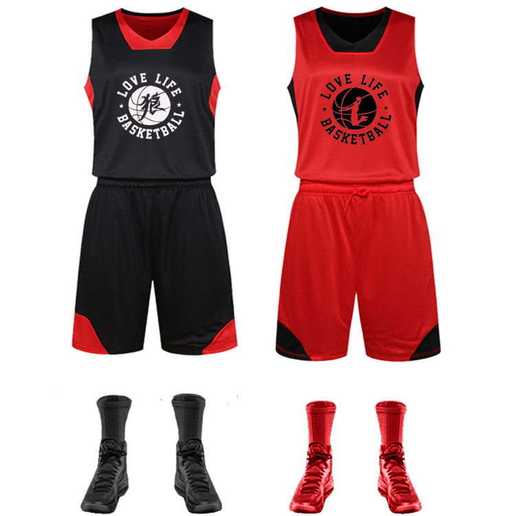 Double-sided basketball uniforms, training uniforms, men's team uniforms, basketball vests, competition uniforms, basketball uniforms, printed number group purchase - Taobao
