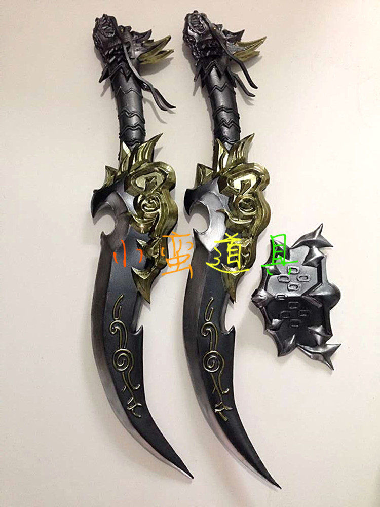 Ff最终幻想14忍者武器战场180堕龙之爪双刀面具cos道具