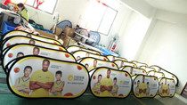 A-screen display rack foldable billboard display rack Basketball court baffle Badminton a-screen roller skating double-sided football field perimeter