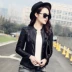 Xuân 2018 phiên bản mới của Hàn Quốc của đầu máy hoang dã nhỏ bằng da nữ ngắn pu áo khoác mỏng mỏng da giản dị Quần áo da