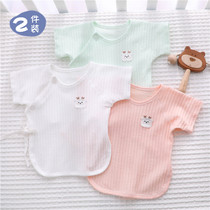 Newborn Baby Clothes Summer Thin short sleeves Summer pure cotton newborn 0 One March baby 52 yards a class 1 ½ back coat