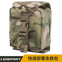 WoSporT outdoor medical containing portable MOLLE multifunctional containing bag for quick deployment of camouflate first aid kit