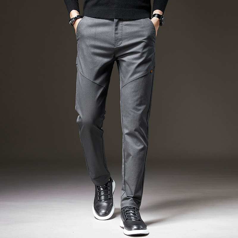 Autumn Winter Style Casual Pants Men's Korean version Trend loose Western pants 100 Lap Straight Cylinder Sashimi Smoke pants men's pants men's pants