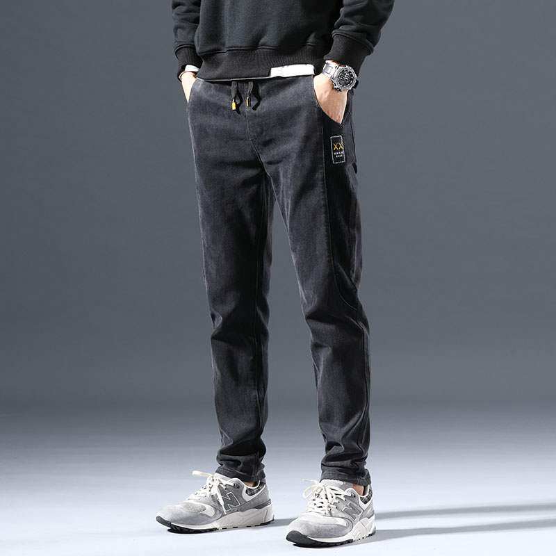 Men's jeans Chauding Korean version Trend 2020 Autumn Winter New Body Straightaway 100 Lap Long Pants Spring Autumn