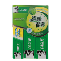 Hong Kong version of the black toothpaste double mint breath fresh and cool to yellow to remove tooth stains toothpaste three packs family pack