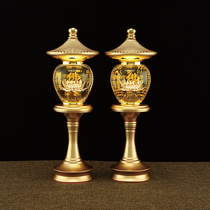 LED Crystal Lotus lamp Buddha lamp long Ming lamp Buddha character Buddha platform Buddha lamp Hall lamp heart Channel card horn colorful