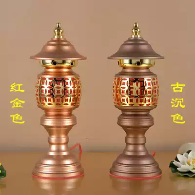 Buddha front lamp lotus lamp lotus lamp large shrine lamp long light led Buddha lamp lamp Buddha lamp wealth lamp closed male lamp