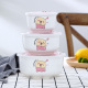 hộp cơm tự hâm nóng Hộp đựng bát sứ tươi ba mảnh đặt bằng gốm có nắp hộp đựng lò vi sóng - Hộp cơm điện sưởi ấm lock and lock hộp cơm giữ nhiệt