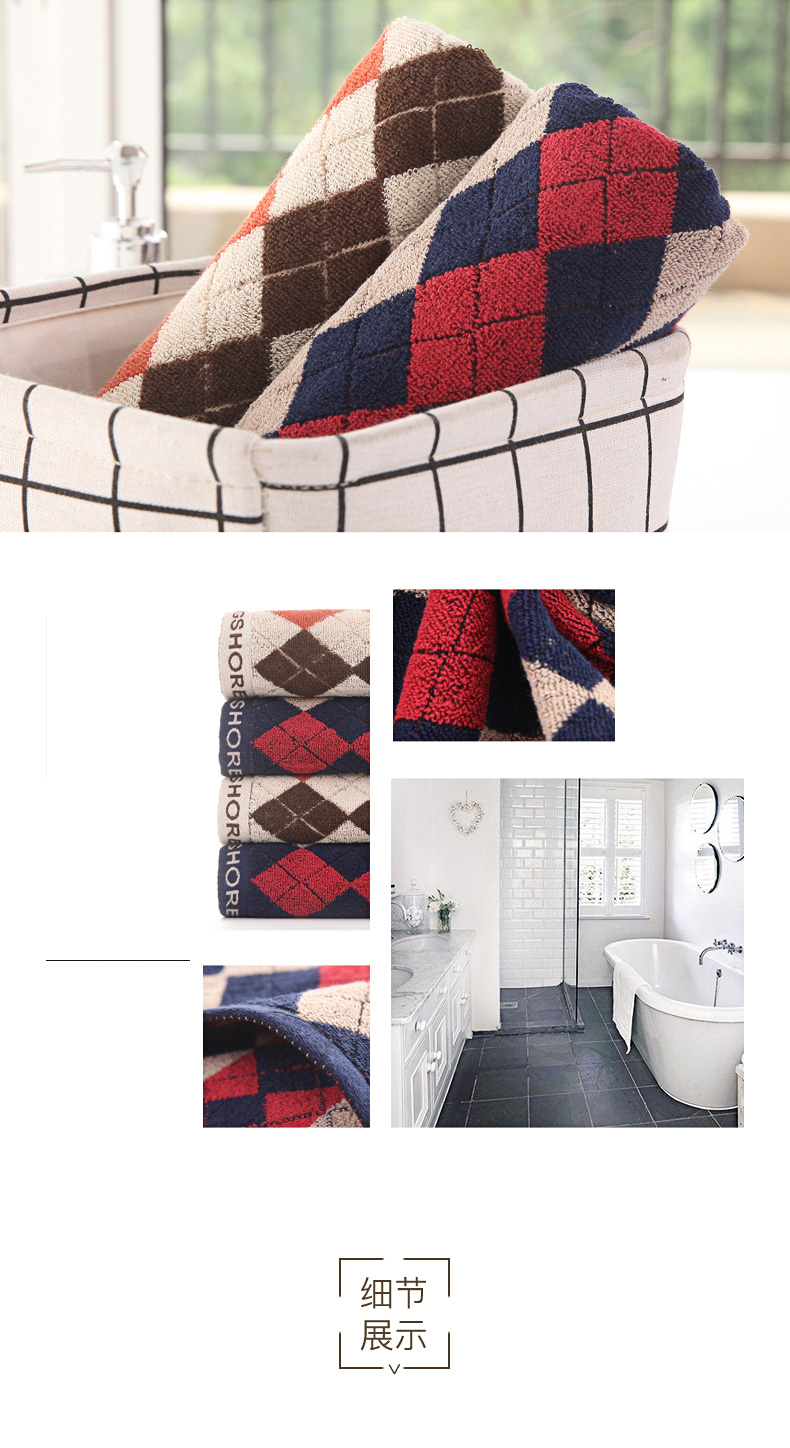 Genuine vàng số bông khăn rửa khăn đơn giản Anh người đàn ông kinh doanh kim cương Giga khăn dày - Khăn tắm / áo choàng tắm áo choàng tắm biển