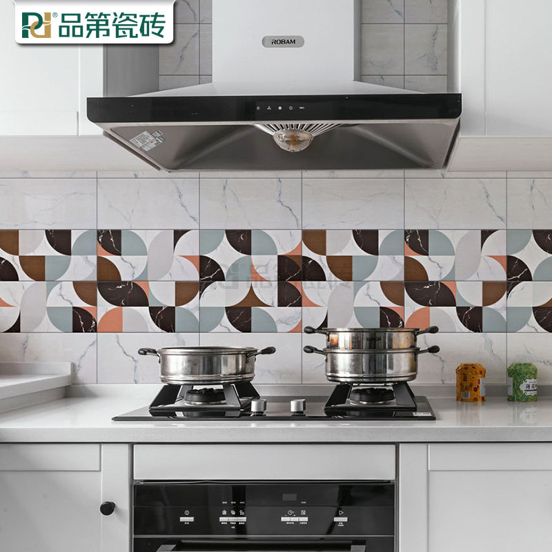 Nordic Full Porcelain Dressing Room Tile Geometric Kitchen Wall Tile Flower Tile Bathroom Waistline Toilet Balcony Glazed Floor Tile