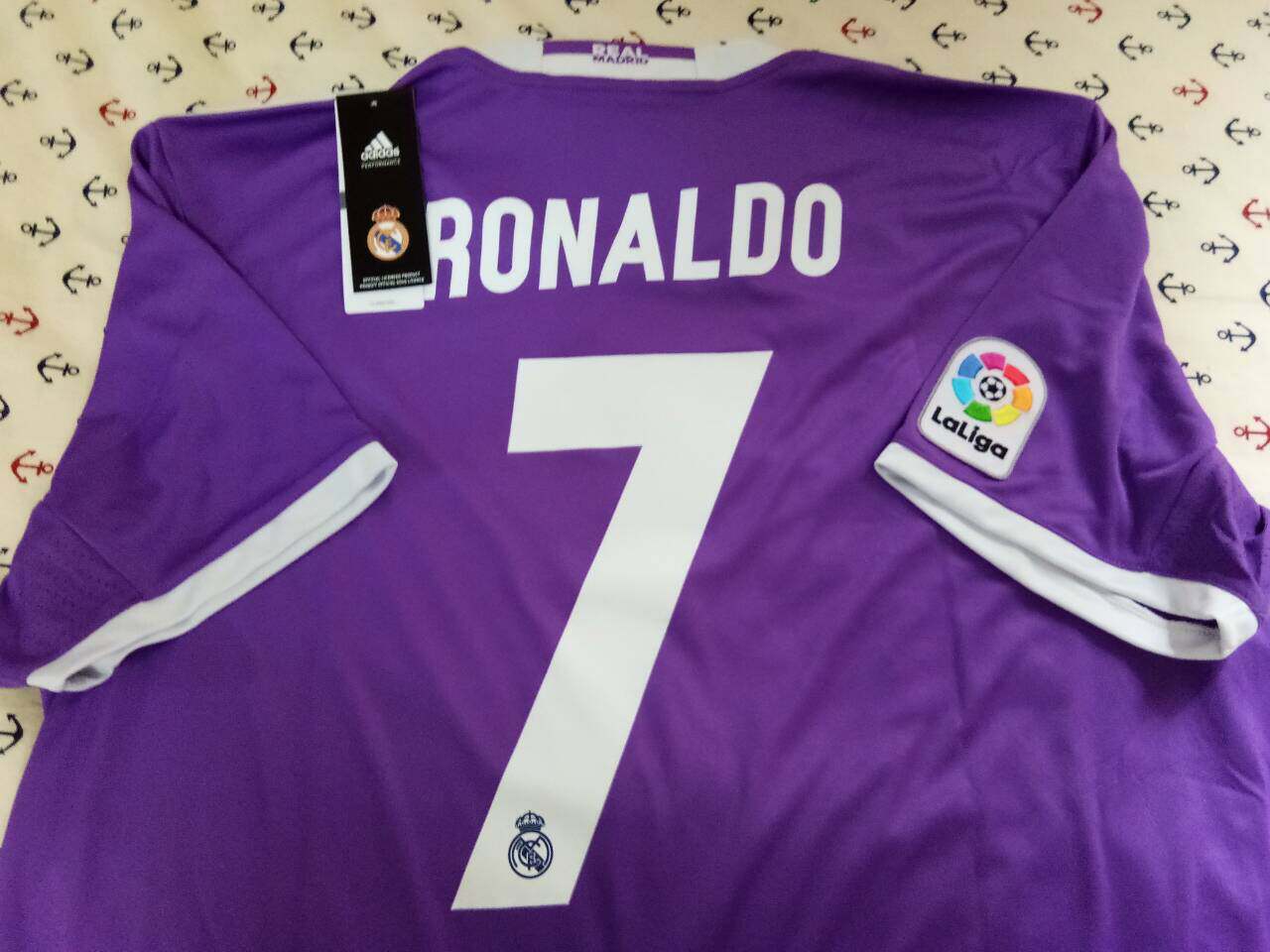 The Champions League to the 2016-17 Real Madrid 12 times win away 7 short sleeve jersey AI5158 DS on the day 