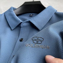 High-end pineapple tattoo ~ No-mark long sleeve t-shirt for mens spring and autumn with an easy middle age business men polo shirt