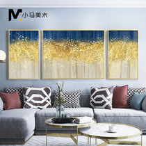 Living room decoration painting modern simple atmosphere Nordic style abstract Triple sofa background wall hand painted oil painting hanging painting