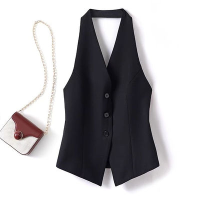 Summer, spring and summer halter vest for women, 2024 new style, with a unique, stylish and high-end waistcoat design