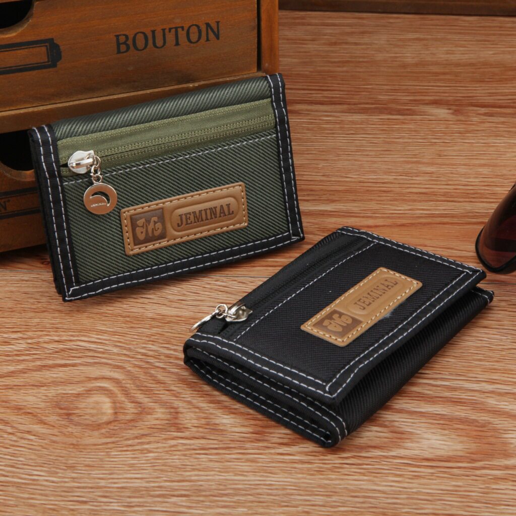 Canvas Wallet Men's Outdoor Sports Short Trifold Tactical Coin Purse Korean Version Multifunctional Student Wallet Card Bag Trendy