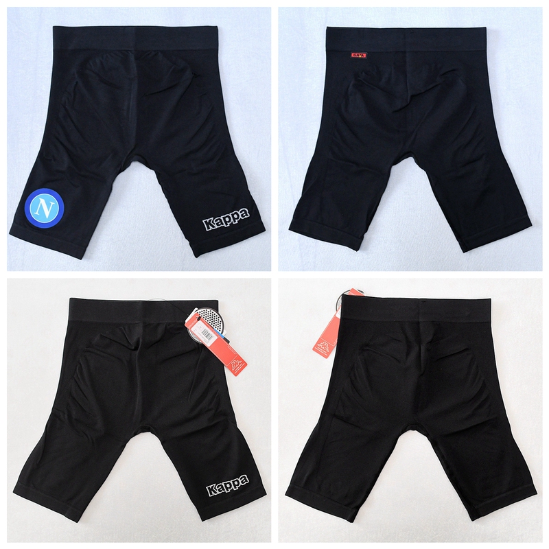 Kappa Napoli 16-17 Player Version Second Away Tight Black Base Layer Shorts Football Uniform Kappa Napoli 16-17 Player Version Second Away Tight Black Base Layer Shorts Football Uniform