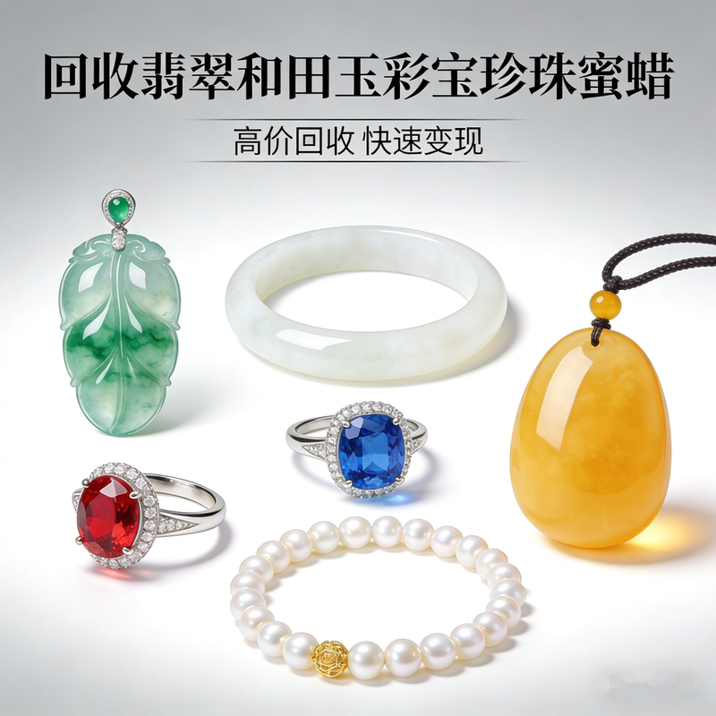 Recycling of Jade Inlaid Rings, Hetian Jade Bracelets, Colored Gemstones, Turquoise, Suli Stone, Beeswax, Emeralds, and Gemstones