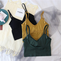Summer new non-steel ring bra backless underwear beautiful back big U-shaped short wear sling vest belt vest female