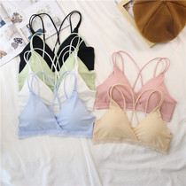 Ice Silk back small vest wrap chest anti-light chest chest student high school chest pad bottom sling girl bra underwear