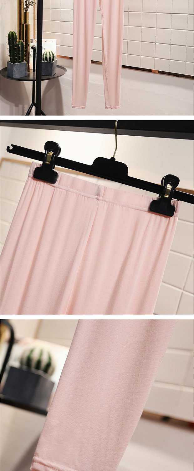 Phiên bản Hàn Quốc của quần legging modal nữ mặc quần thun bó sát quần học sinh hoang dã quần dài cỡ lớn béo dài quần ống suông nữ đẹp