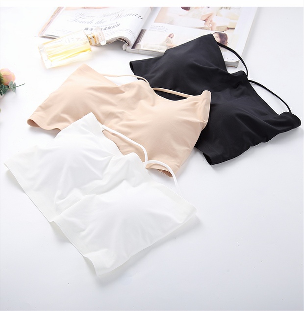 Áo quây lụa băng áo ngực không có dây đai vô hình ngực ống ngực chống ánh sáng đáy áo ngực không có dây miếng dán ngực
