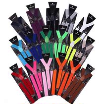 Fashion New Adult Suspenders Unisex Candy Color Adjustable Suspenders Clips Non-Slip Clips Stage Wedding Accessories