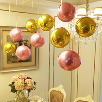 4D metallic aluminum balloon wedding decoration birthday party club scene layout aluminum foil balloon decoration supplies