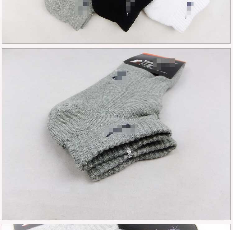 Vớ thể thao nam vớ cotton dày vớ vớ ngắn cộng với vớ nhung bóng rổ vớ chạy mùa xuân và mùa hè - Vớ thể thao vớ nike cổ cao