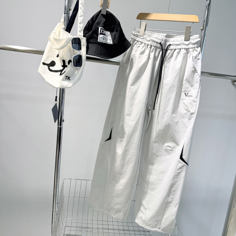 Korean Style Spring and Summer Boys' Elastic Waist Wide-Leg Pants, Loose Straight Casual Pants, Comfortable Versatile Long Pants 28326