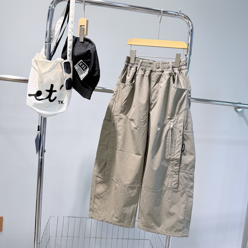 Korean Style Boys' Unisex Spring and Autumn Workwear Style Elastic Waist Wide-Leg Pants Loose Versatile Casual Pants Parachute Pants M3928 Korean Style Boys' Unisex Spring and Autumn Workwear Style Elastic Waist Wide-Leg Pants Loose Versatile Casual Pants Parachute Pants M3928