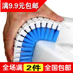 Japanese bendable plastic dead angle brush bathtub wipe dormitory powder room cleaning brush soft hair bathtub cleaning brush