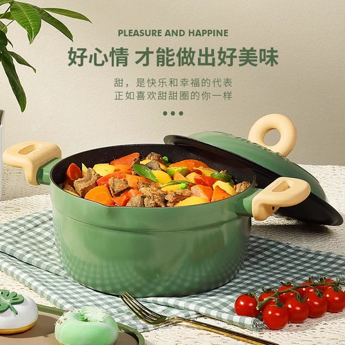 Картер Марк Суп горшок не придерживается горшки с тушеным тушеной плита для кипящей горшок горшок с кастрюлем Электромагнитная плита газовая плита Универсальная