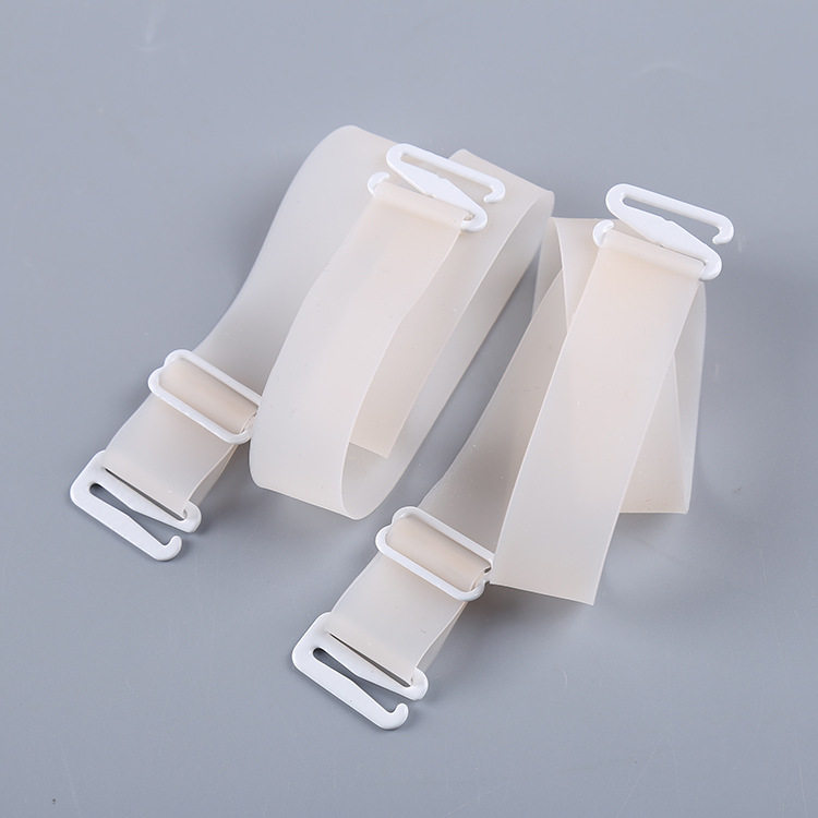 Invisible Shoulder Strap Silicone Transparent Meat Skin Color Underwear Anti Slip Underwear Shoulder Strap Sub Widening Adjustment Type Harnesses Black Powder