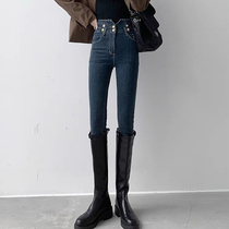 sandro m i k e: Korean version chic wind jeans 2022 new spring stylish display slim foot pencil pants woman