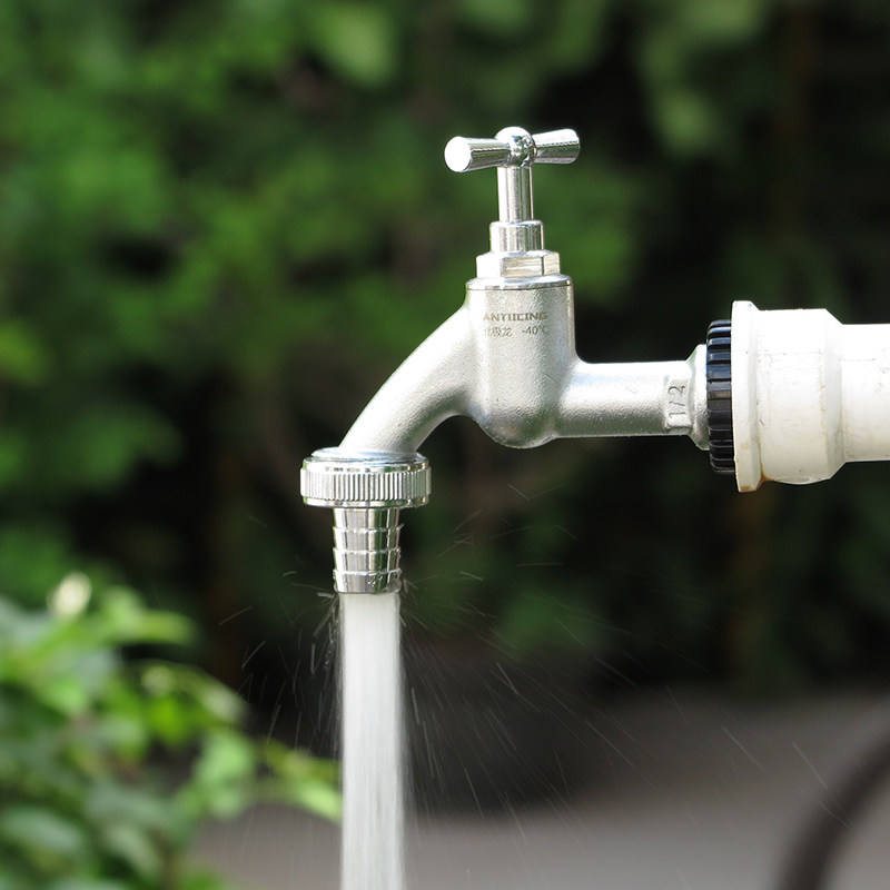 Courtyard Full Copper Thickening outdoor Anti-frost Rift 6 Sub-4 taps Garden Balcony Water nozzle Single Cold Washing machine Home