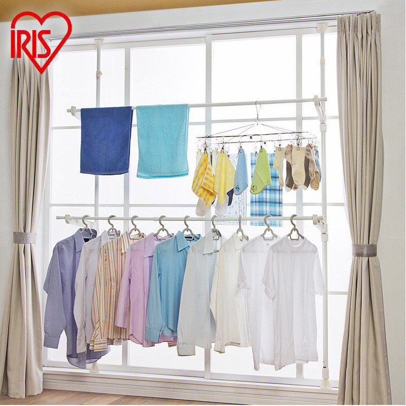 Alice bay window balcony window sill drying rack top-to-bottom indoor telescopic drop pole drying rack MW