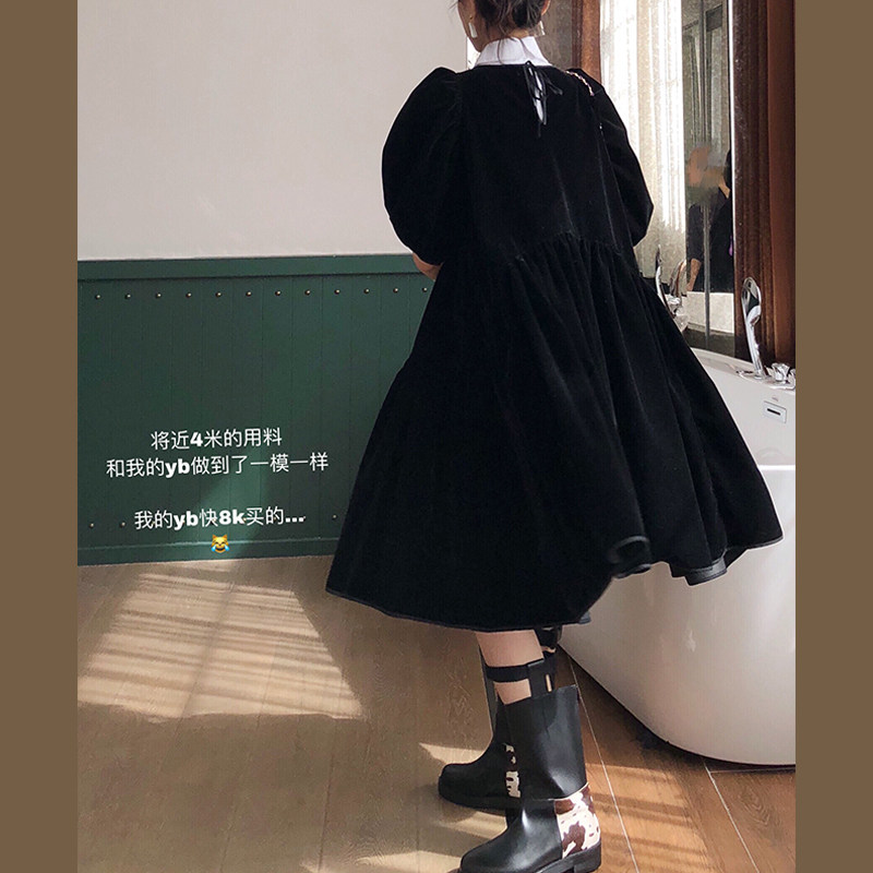 Sold out of collection plus purchase, etc. Run single-weight Sensation Ritual Sensation Retro Eurostyle Palace Cuff velvet Goose Down Ocean Dress
